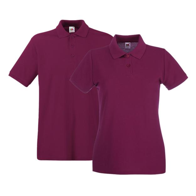 Fruit of the loom Premium Polo 170g ICON burgundy