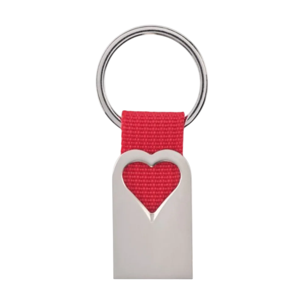 PDP - bonheurheartmetalkeyring square #F8F8F8 background