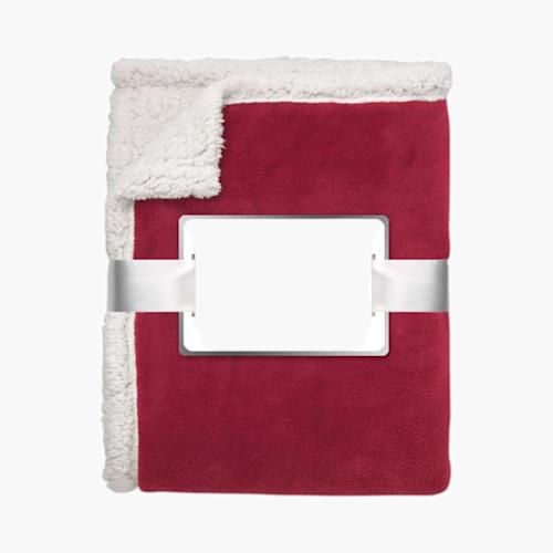 PDP - zermattblanketcoralfleecesherpa square #F8F8F8 background