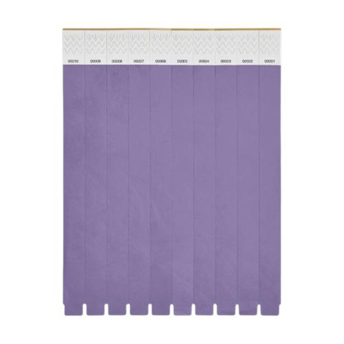 ICON - tyvekonesheetof10wristbands violet