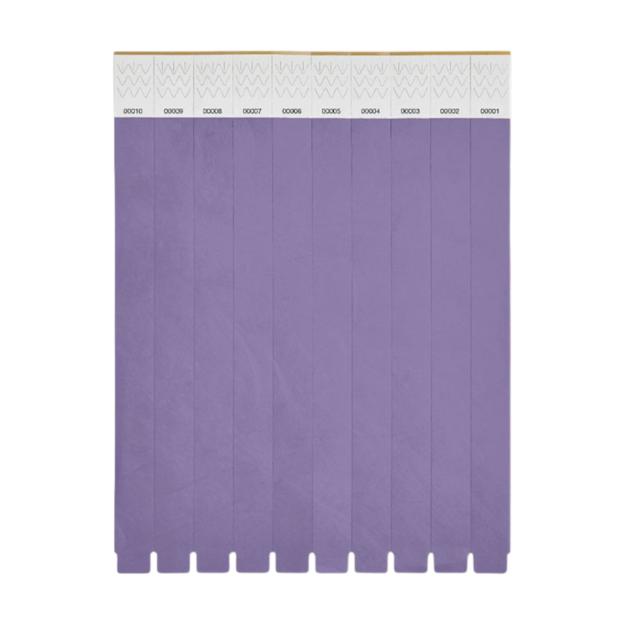 ICON - tyvekonesheetof10wristbands violet