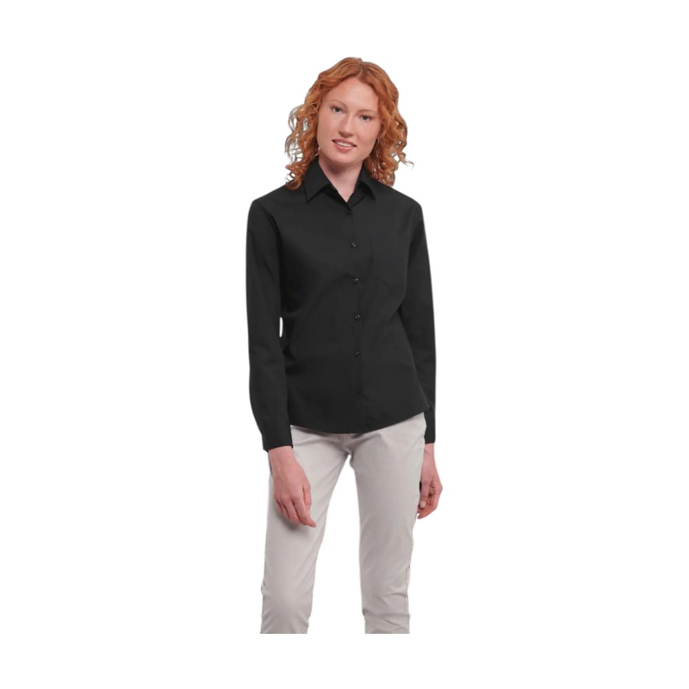 Russell Damer Tygskjorta Poplin