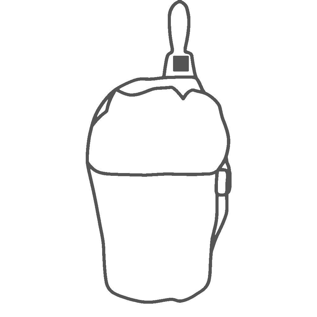 10 x 10 mm - Aan de voorkant van de clip