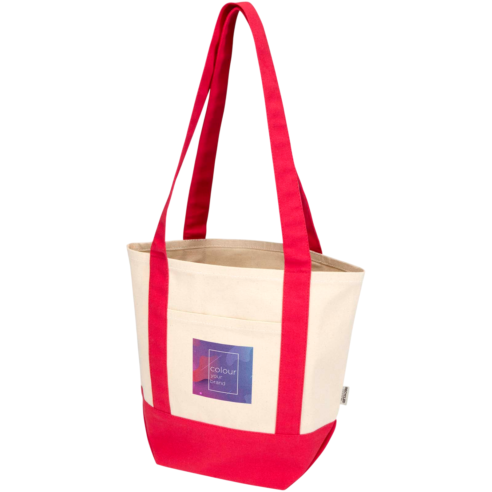 COLOR ICON - sam320gmgrsrecycledminicottontotebag - Natural Red