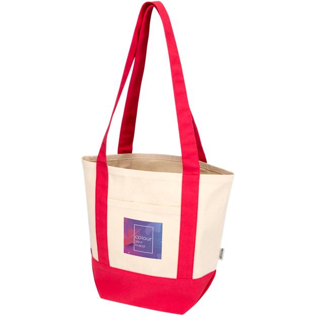 COLOR ICON - sam320gmgrsrecycledminicottontotebag - Natural Red