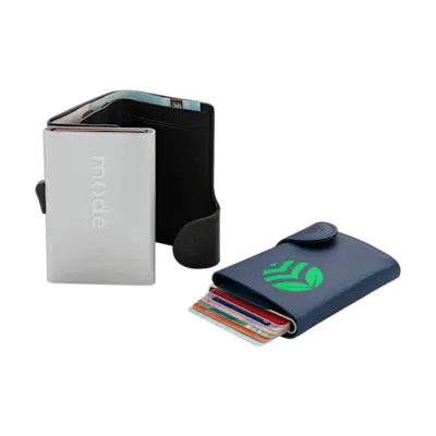 Polyurethane & Aluminium RFID Card Holder & Wallet