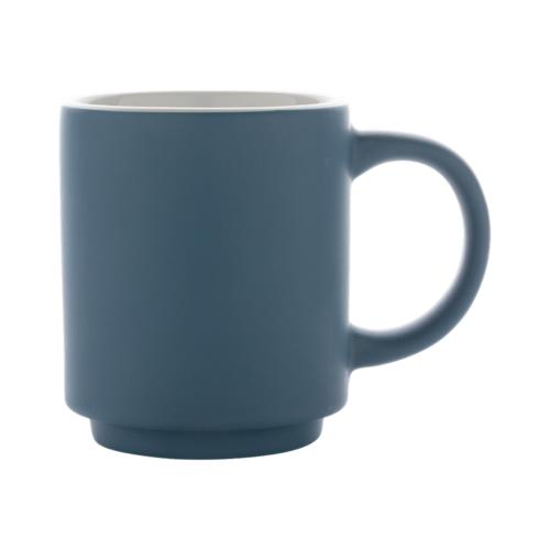 Ceramic stackable mug blue