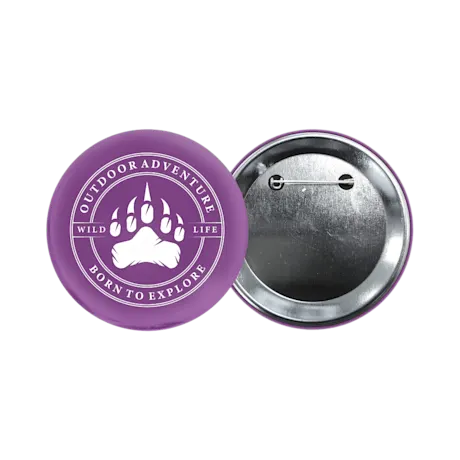 Metal Button with Double Crimped Pin | 75 mm