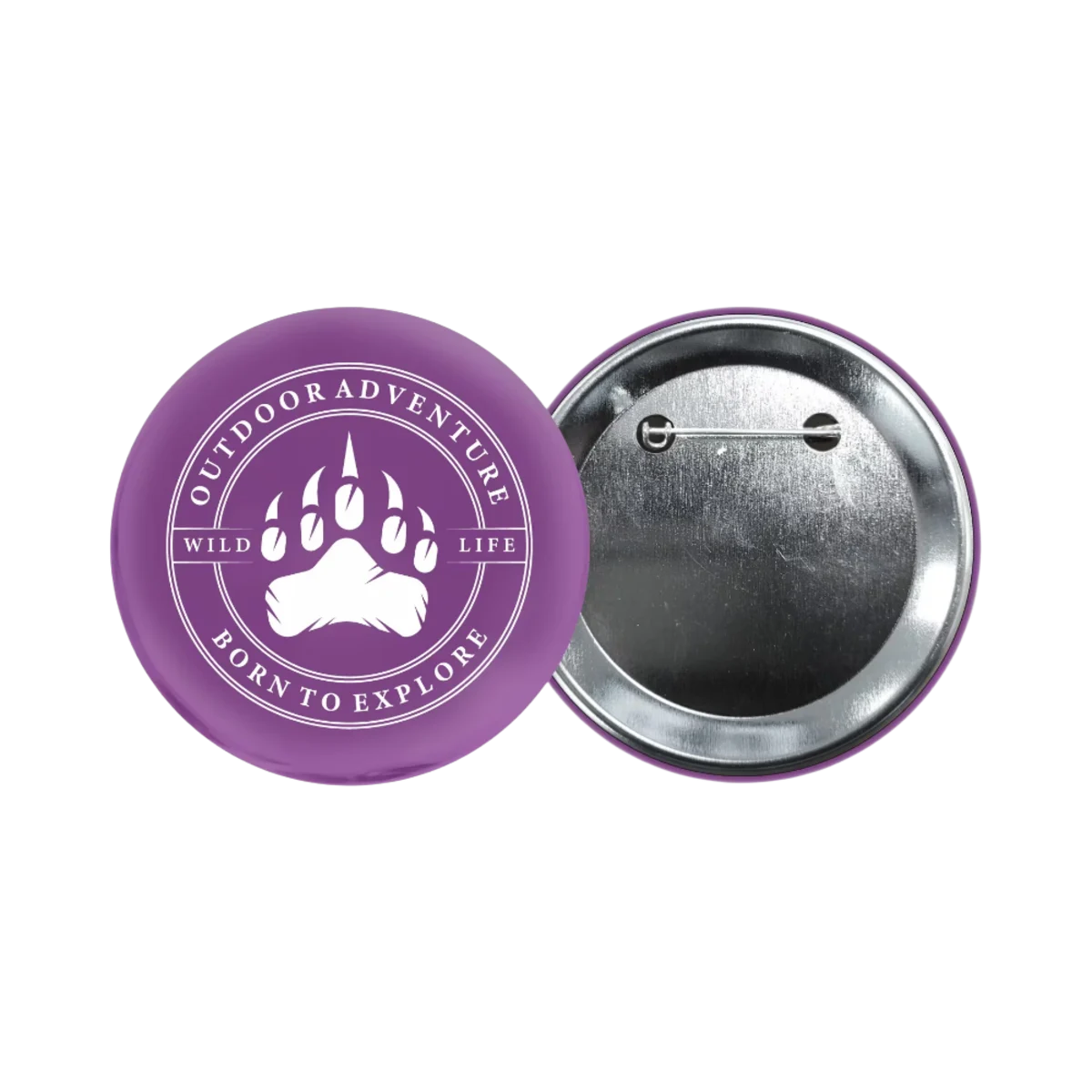Metal Button with Double Crimped Pin | 75 mm main image