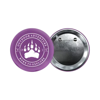 Metal Button with Double Crimped Pin | 75 mm