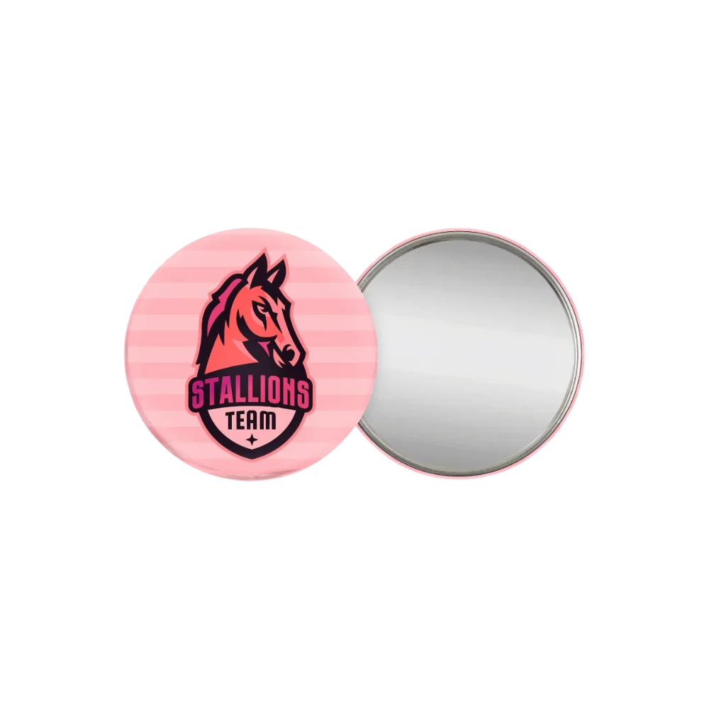 PDP - metalbutton75mmwithmirror square #F8F8F8 background