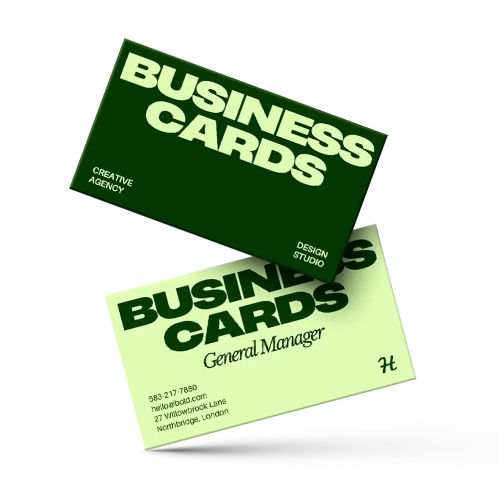 classic business card Green version
