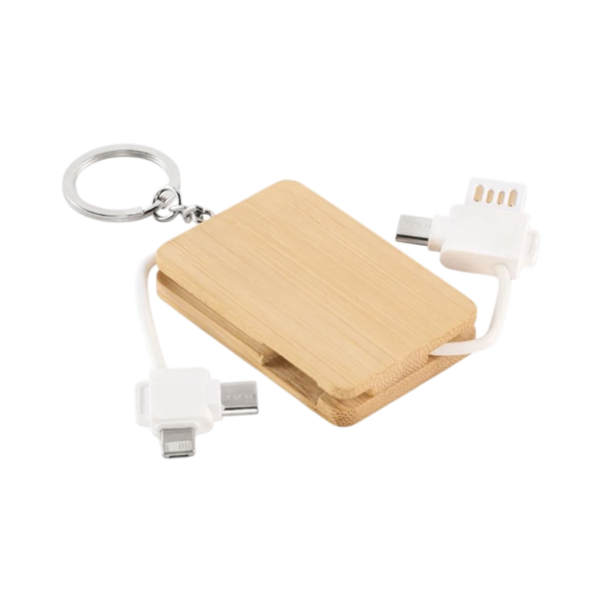 Bamboo BUPOW Key Ring Charging Cable main image