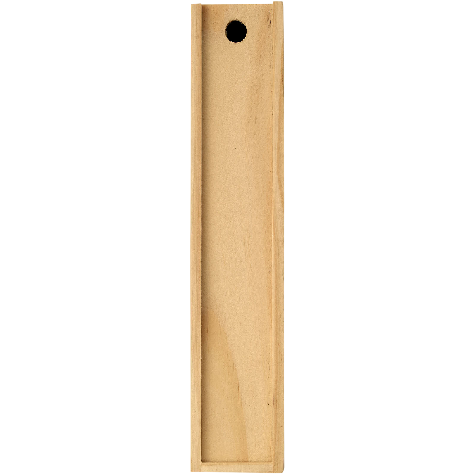 Plumier en bois avec 12 crayons de couleur