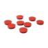 Set de 8 imanes rojos ⌀2 cm