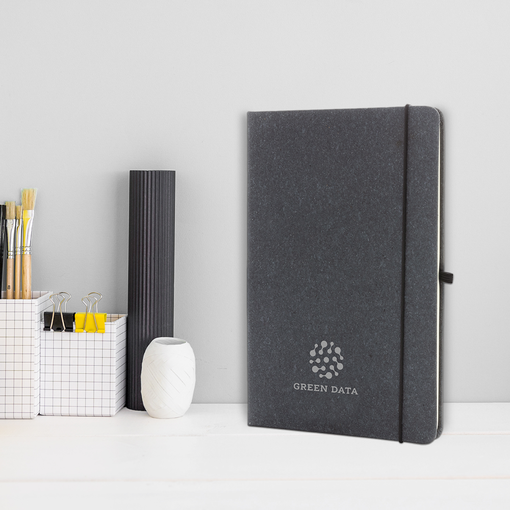 Recycled leather hardcover notebook A5 PDP Copy