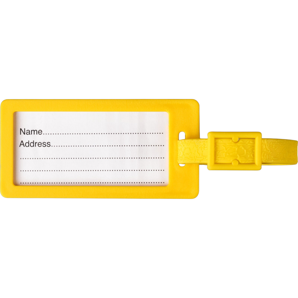 ICON - recycledplasticluggagetag yellow