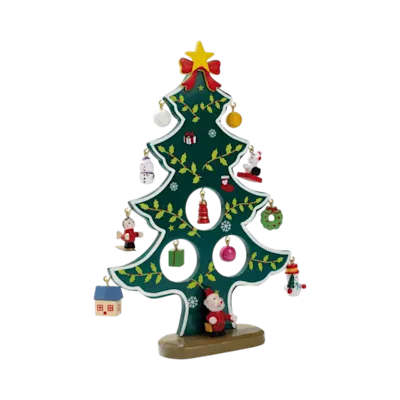 WOODTREE Wooden Xmas Tree Decoration