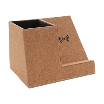 Portapenne in Sughero e Caricatore Wireless 5W