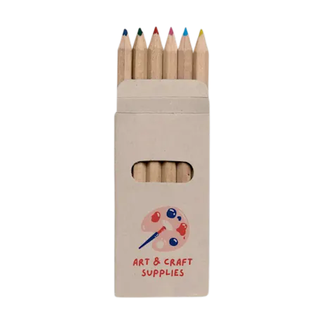 6 Coloured Pencils in Box