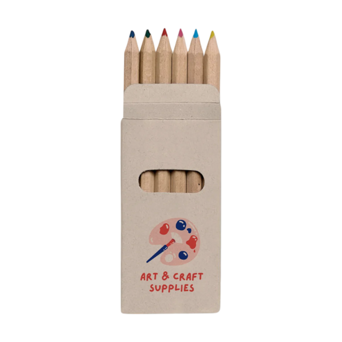6 Coloured Pencils in Box main image