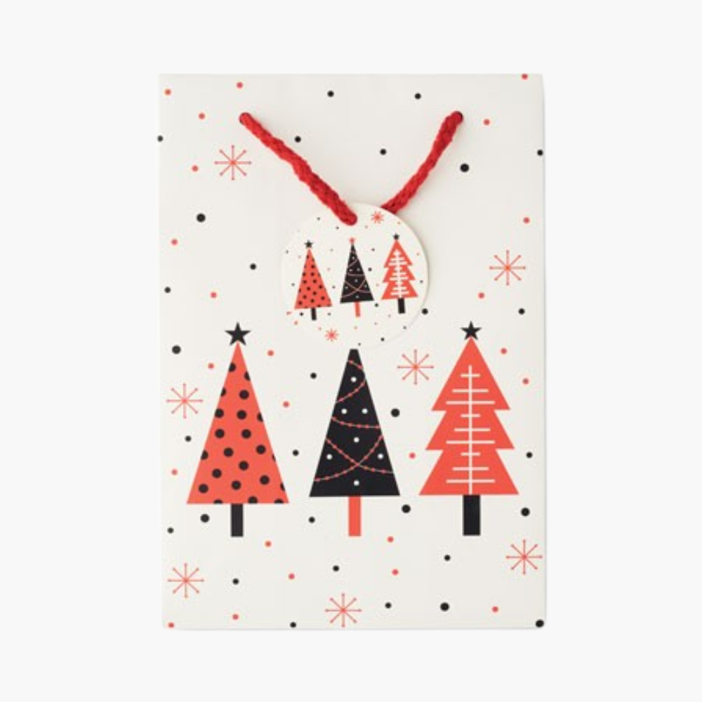 PDP - christmassmallgiftpaperbag30recycledwithtagincluded square #F8F8F8 background