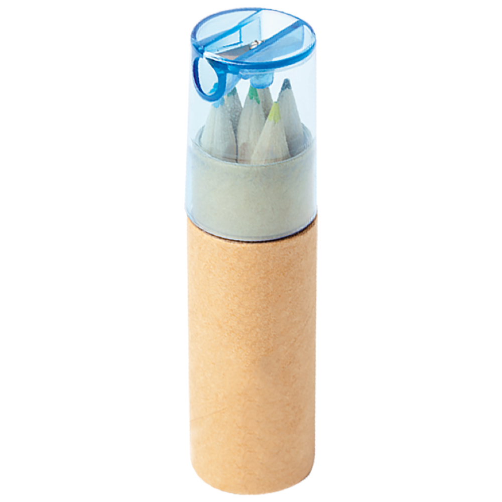 Crayons in carton box color icon