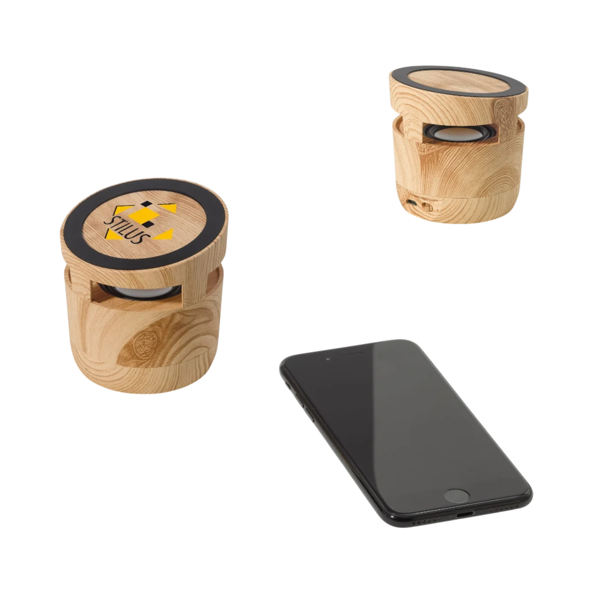 Immagine principale di Altoparlante con Effetto Legno e Caricatore Wireless