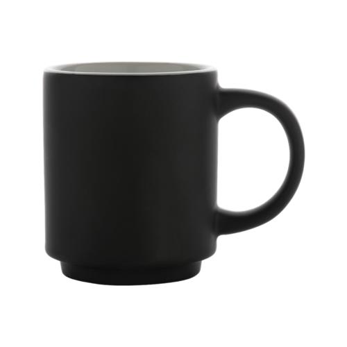 Ceramic stackable mug black