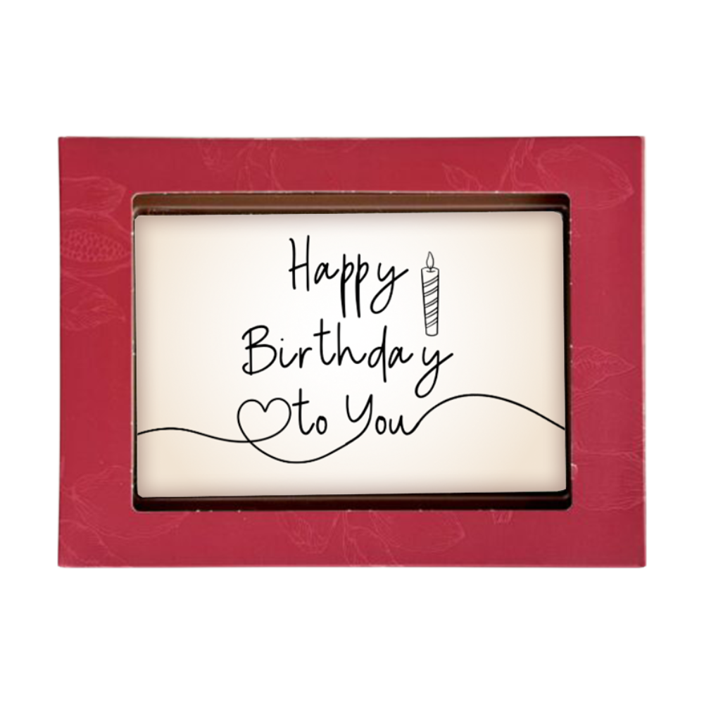 Biglietto d'auguri al cioccolato