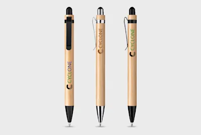 Penna stilo Bamboo con dettagli metallici