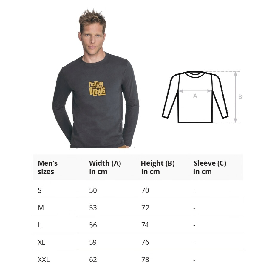 tshirtslongsleevesbasicsols sizechart