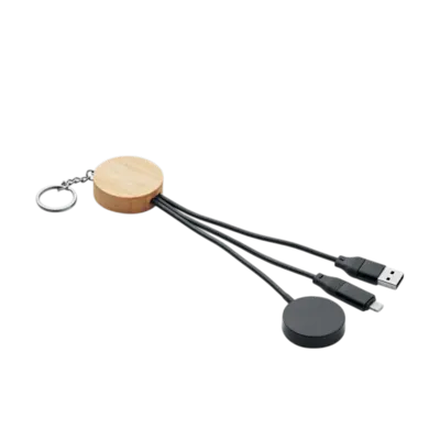 BULE Key Ring with 4-in-1 Cable