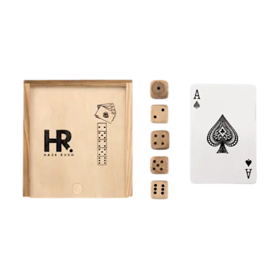 Set da Gioco in Carta in Scatola di Legno