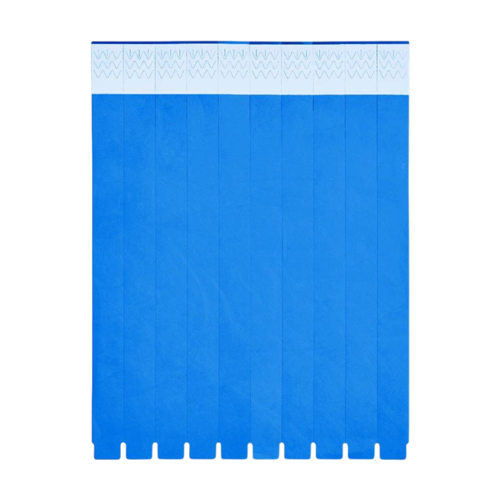 ICON - tyvekonesheetof10wristbands royal_blue