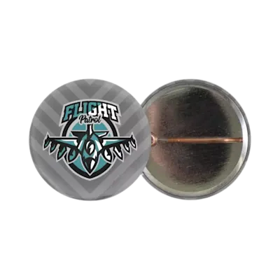 Metal Button with Double Crimped Pin | 31 mm