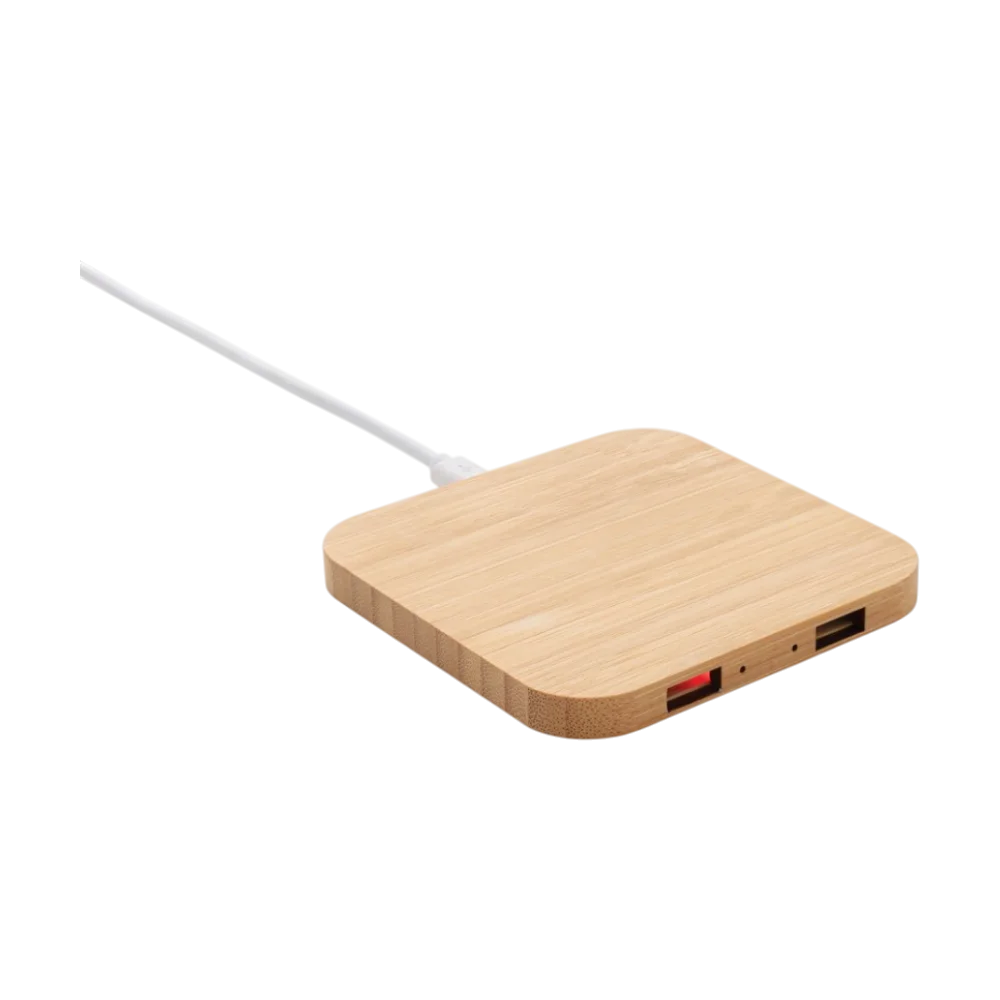 PDP - bamboo5wwirelesschargerwithusb square #F8F8F8 background