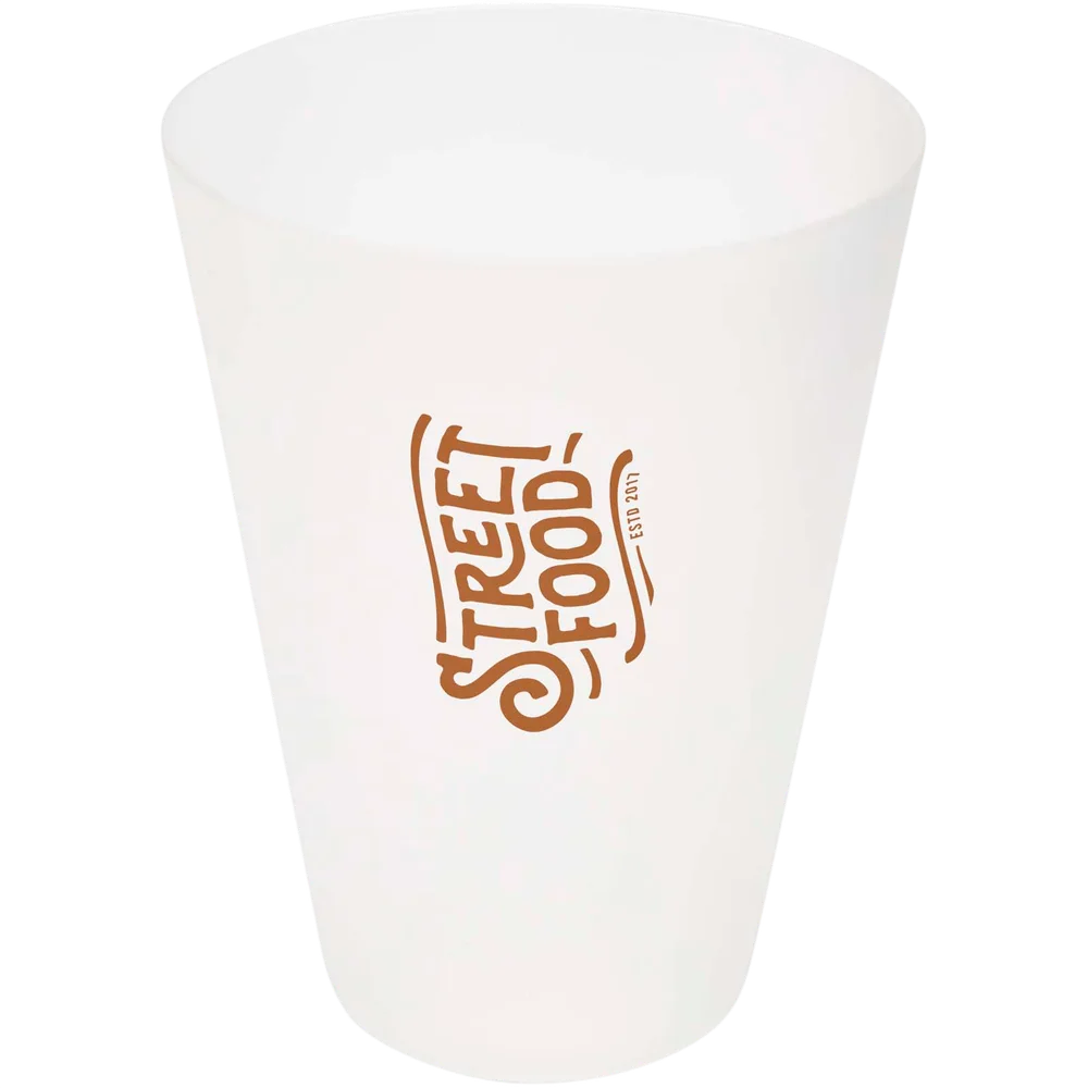 COLOR - glastonbury300mlreusableplasticcup - frosted clear