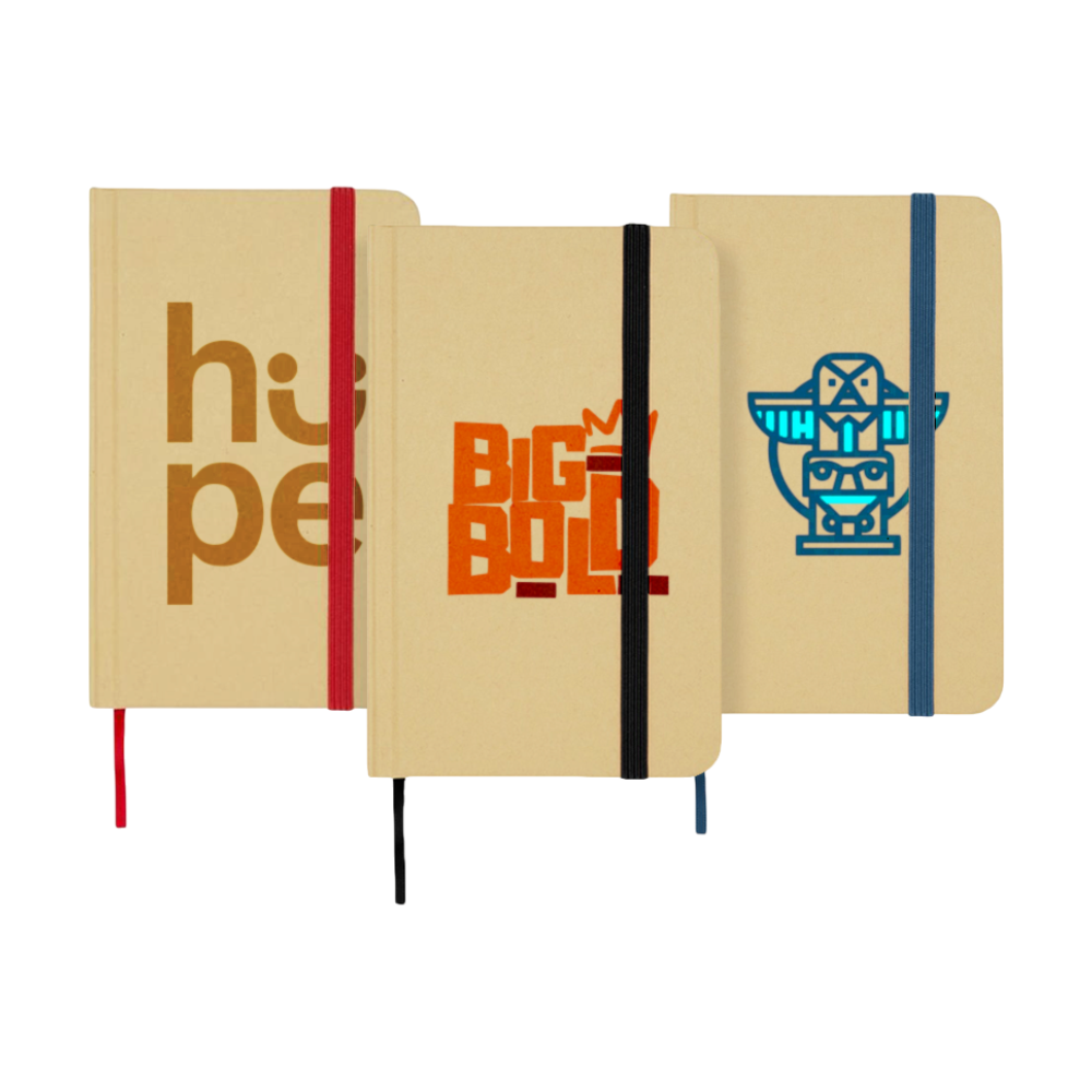 A6 Recycled Hardcover Notebook Plain Pages