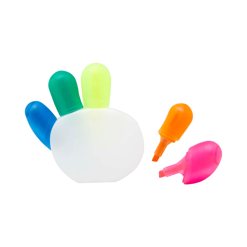 Surligneur 5 couleurs en forme de fleur