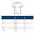 Maattabel met T-shirt silhouet en borst- en lengtematen in centimeters