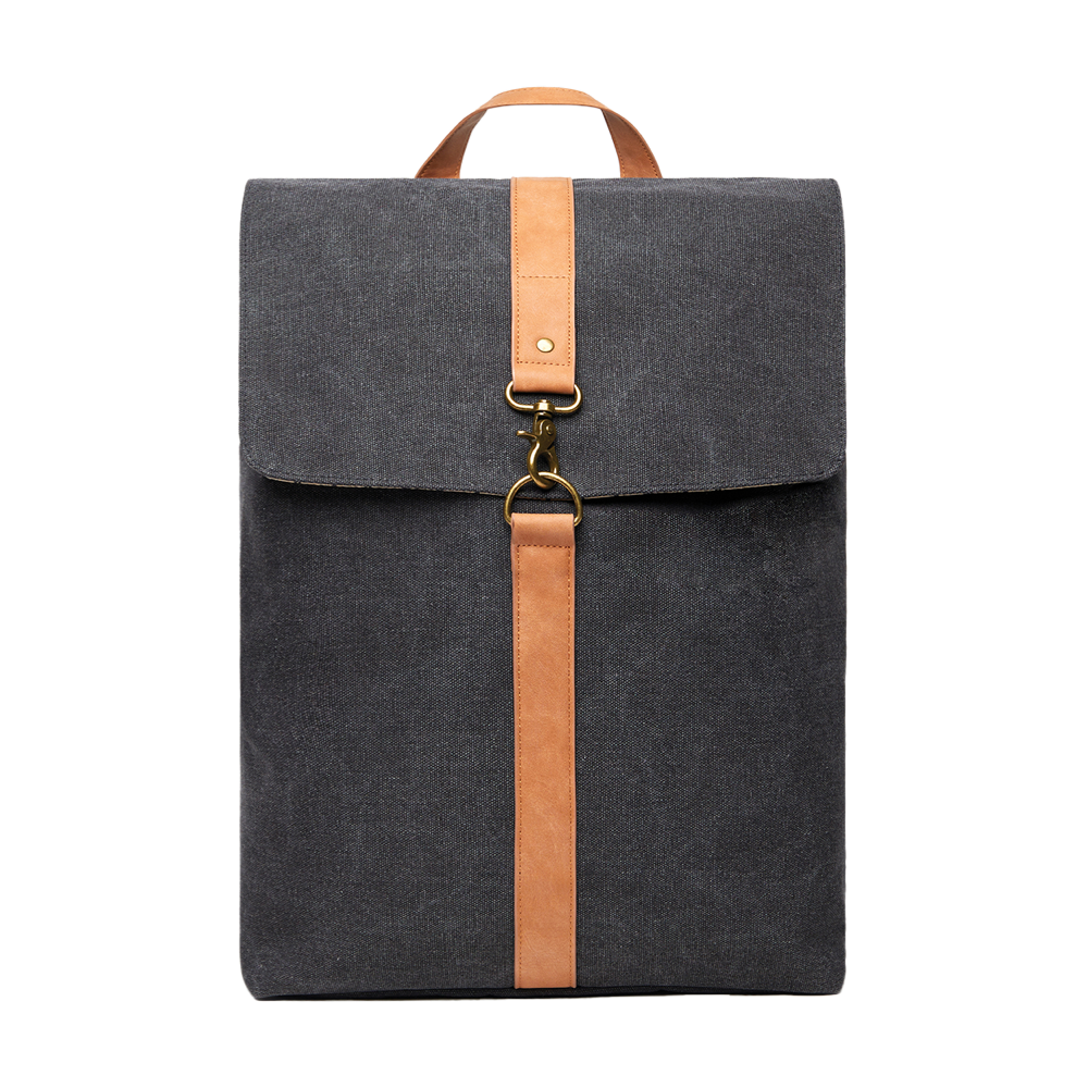 VINGA Bosler GRS recycled canvas backpack black