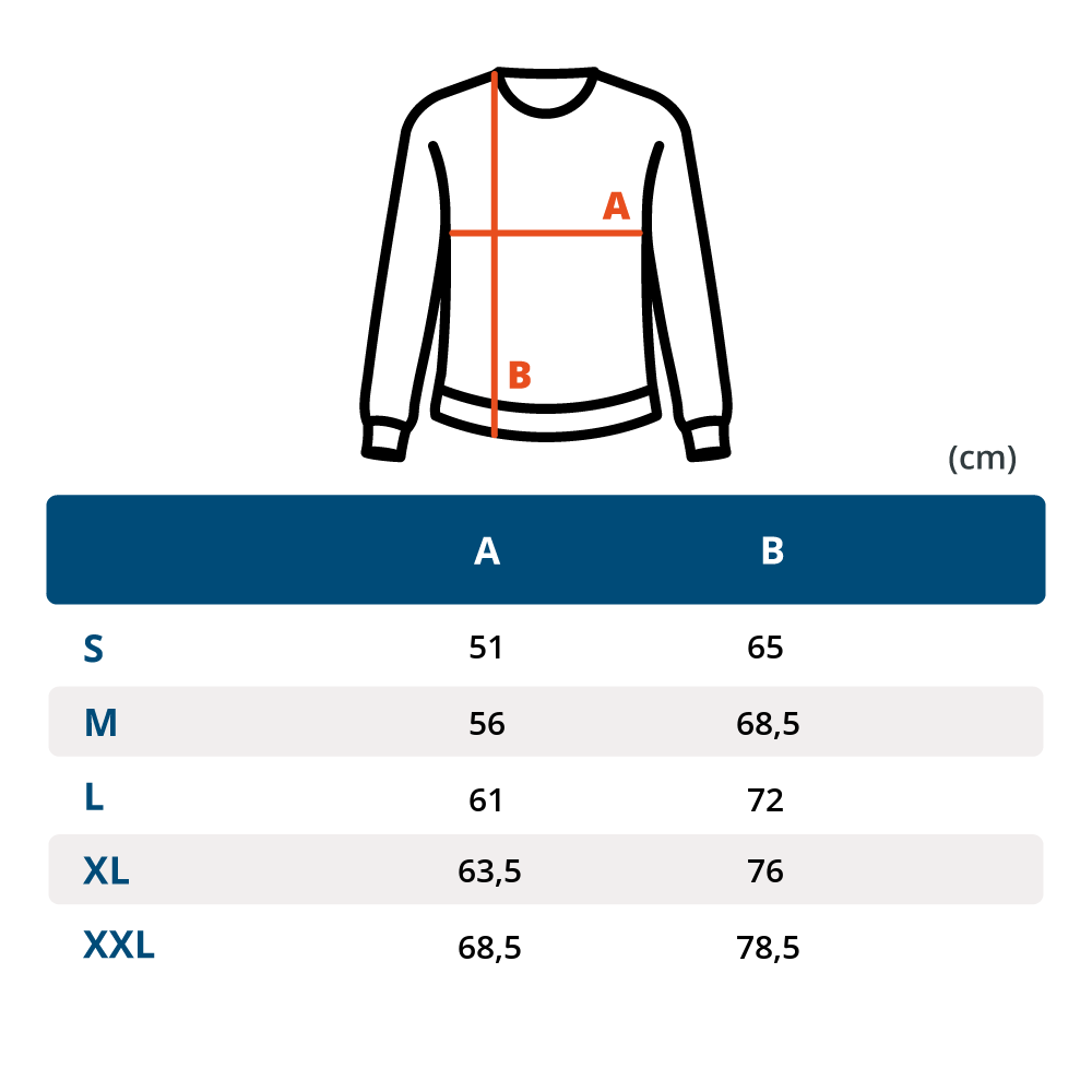 classicsweatshirt260gsm622020u size chart