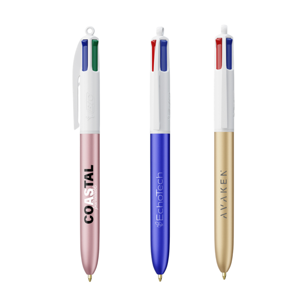 BIC 4 kleuren glans pen