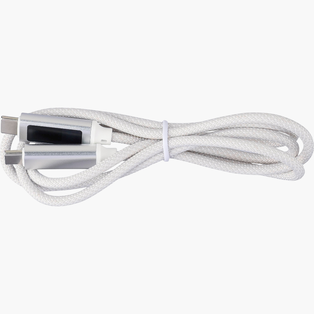 PDP - nylonfabricchargingcable65wclaudia square #F8F8F8 background