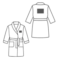 200 x 150 mm - 100 x 70 mm | Back - Left Chest