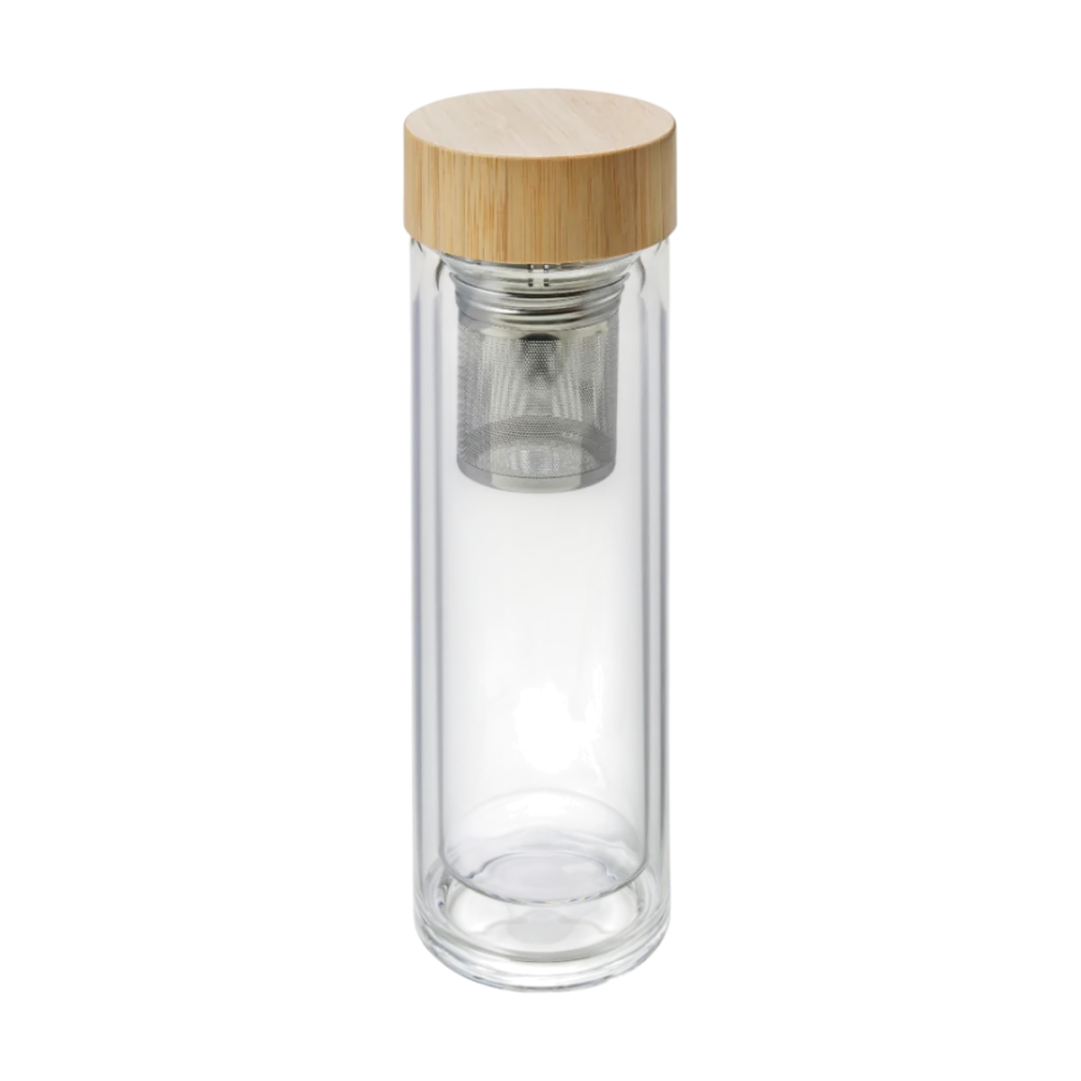Bamboo and Glass Double Walled Bottle 420 ml main image