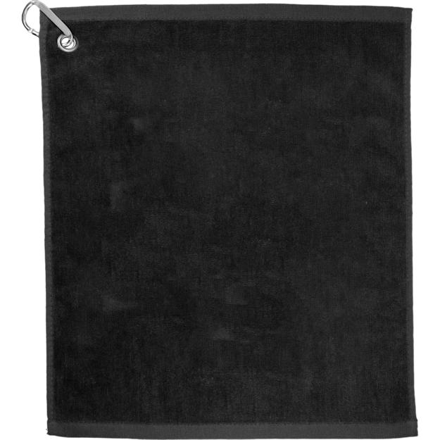 ICON - 13lbdoz18x15interrygolftowel black