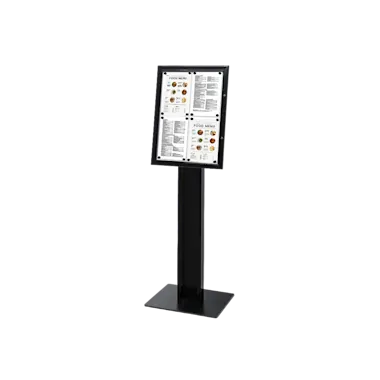 Black Freestanding Menu Pole