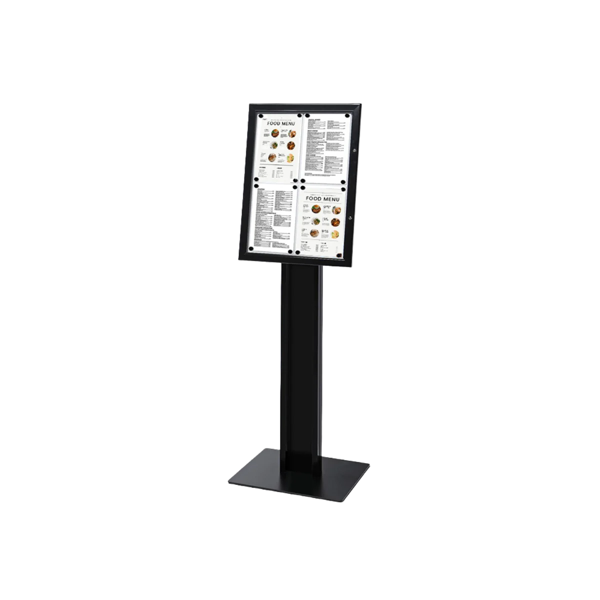 Black Freestanding Menu Pole main image